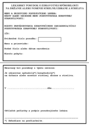 Zdravotn� posudok na zbrane-karti�ka