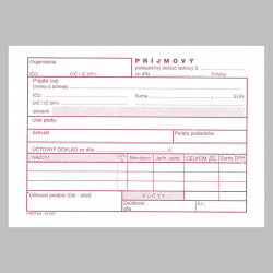 Pr�jmov� pokladni�n� doklad oby�ajn�,da�ov� A6 100listov, 10021