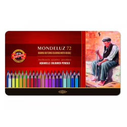 Pastelky MONDELUZ 3727/72 akvarel plech.