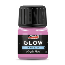Akrylov farba svietiaca v tme Pentart 30ml pink 16482