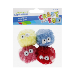 Hobby CraftFun pompom s oami 521620