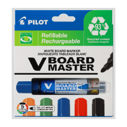 Sada popisovaov na tabule, 2,3 mm, kueov, PILOT ''V-Board Master'', 5 rznych farieb