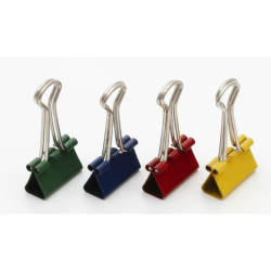 Klipy BINDER kovov farebn RON 421 19mm/12ks