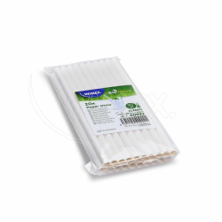 Slamky papierov JUMBO/20 20cm biele 8mm 40922