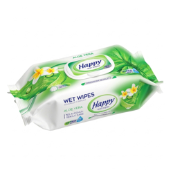Vlh�en� utierky Happy Aloe Vera 102ks