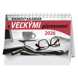 Stolov kalendr s vekmi psmenami 2026