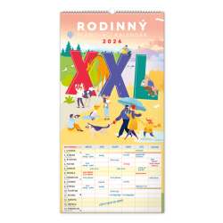 Nstenn rodinn plnovac kalendr XXL 33x64cm 2026