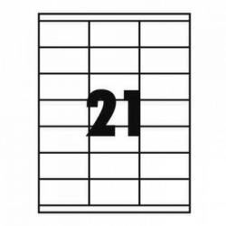 ETIKETY UNI 70,0x42,3 BIELE SOREX 100 hrkov, 2100 ks