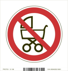 PIKTOGRAM ZAKAZ VSTUPU S DETSKYM KOCIKOM 13136