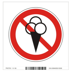 PIKTOGRAM ZKAZ VSTUPU SO ZMRZLINOU 10 x 10 CM   13125