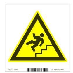 PIKTOGRAM POZOR SCHODY SAMOL 10X10 13169