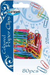 80821 SPONY 28 mm KANCELRSKE FAREBN, 80 ks  24/288