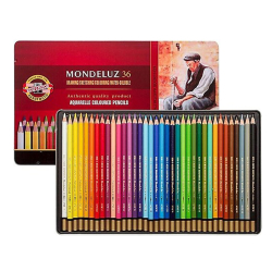 Pastelky MONDELUZ 3725/36 akvarel v plechovej krabike