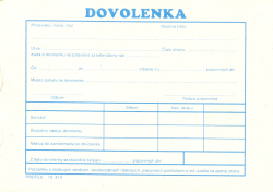 10410    DOVOLENKA A6 BLOK 100 list.