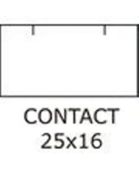 ETIKETY 25x16 BIELE CONTACT   V596