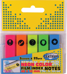 82886 INDEX 45x12 mm, NEON 5-far. x 25ks BLISTER  72/1296