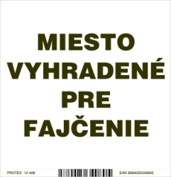 PIKTOGRAM 13408 MIESTO VYHRADENE PRE FAJCENIE