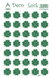 SAMOLEPKA DEKORAN 12x18 cm TVORLSTKY ZELEN GLITTER   414-ZG