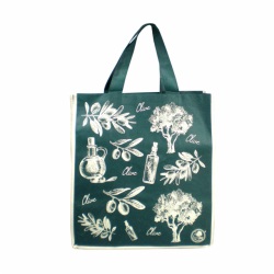 TAKA TEXTILN MDNA ZELENOBIELA MOTV OLIVY 34 x36+22 cm   01784