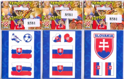 TETOVANIE  MIX SLOVENSK VLAJKA,ZNAK,SRDCE,HOKEJISTA    BL       23102b