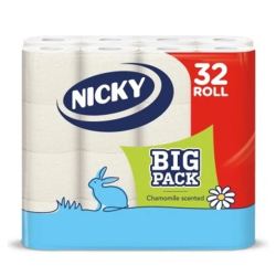Toaletn papier NICKY Big pack kamilka 3vrstvov/32roliek