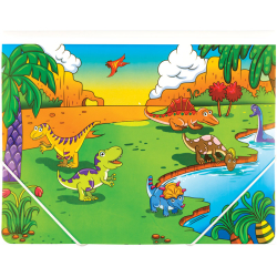 88822 OBAL A4 NA SPISY S GUMOU PP 0,45mm MOTV DINO    60/240