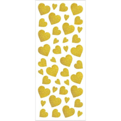 NLEPKY TRBLIETAV  HEARTS GOLD 10x24cm    29156