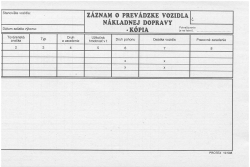 10508    ZZNAM O PREVDZKE NKL. VOZIDLA - KPIA 2/3 A4 100 list.