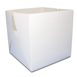 TORTOV KRABICA PEVN NA POSCHODOV TORTU DNO 29,6x29,6x30 cm BIELA   923.14