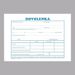 104105  DOVOLENKA A6 NCR BLOK 100 list.