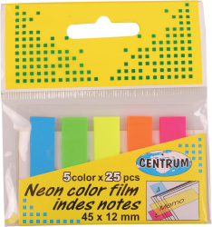 80408 INDEX 45x12 mm, NEON 5-far. x 25ks BLISTER  72/1296