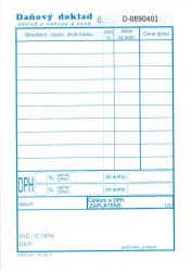 101277 DAOV DOKLAD - PARAGN A6 SLOVAN BLOK NCR 50 x 2 list.