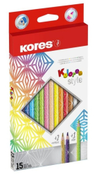 Pastelky KORES/15 KOLORES STYLE trojhrann