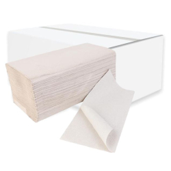 Papierov� utierky, V ohyb, 1-vrstvov�, 250 listov, 23 x 25 cm, "Vella", pr�rodn� (nat�r)
