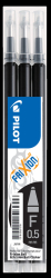 Npl do rollerov, 0,25 mm, odstrniten psmo, PILOT ''Frixion Clicker/Ball'' 05, ierna