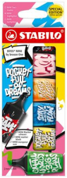 Zvrazova, sada, 2-5 mm, STABILO, "Boss Mini Snooze One", 6 rznych farieb