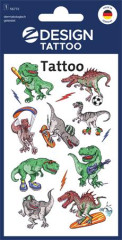 Tetovacie n�lepky, 1 h�rok, 76x120 mm, AVERY ZWECKFORM, "Z-Design No.56772", dinosaury