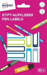 �t�tok na pero, 50x10 mm, ru�ne popisovate�n�, AVERY ZWECKFORM, modr�-zelen�, 30 �t�tkov/bal