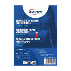 Identifika�n� n�ramok, odoln� proti roztrhnutiu,, 265x19 mm, AVERY ZWECKFORM "Tyvek", �erven�