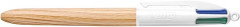 Gukov pero, 0,32 mm, stlac mechanizmus, 4 farby, BIC "4 Colours Wood Effect"