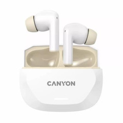 Slchadl, TWS bezdrtov, Bluetooth 5.4, CANYON Hexagon 7, bielo-bov