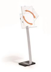 Stojan na podlahu, A3, DURABLE "INFO SIGN", strieborn