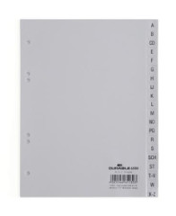 Register plastov, A5, 20-dielny, AZ, DURABLE, siv