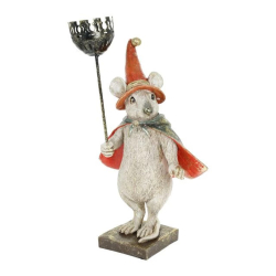 Vianon dekorcia myka so svietnikom DD70271