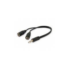 Audio rozdeovac kbel, 13 cm, 2 vstupy/1 vstup, EQUIP