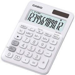Kalkulaka stoln, 12-miestna, CASIO "MS 20UC", biela