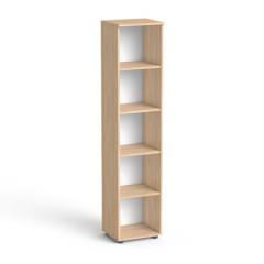 Skri�a, 5-dielna, otvoren�, s policami, �zka, MAYAH "Freedom SV-03", dub