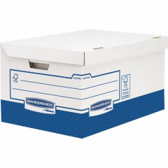 Archivan kontajner, kartn, ultra siln, vek, FELLOWES "Bankers Box Basic", modr-biela