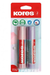 Lepiaca tyinka, v tube pastelovej farby, 2x20 g, KORES, mix farieb