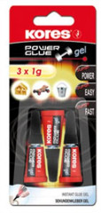 Sekundov lepidlo, gl, 3x1g, 3x1 g, KORES "Power Glue Gel"